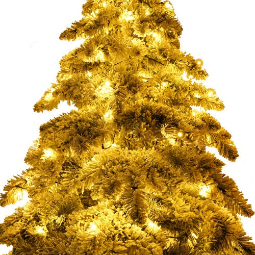 7.5 Feet Artificial Christmas Tree With 400 LED Lights And 1050 Bendable Branches, Christmas Tree Holiday Decoration, Creative Decoration Tree