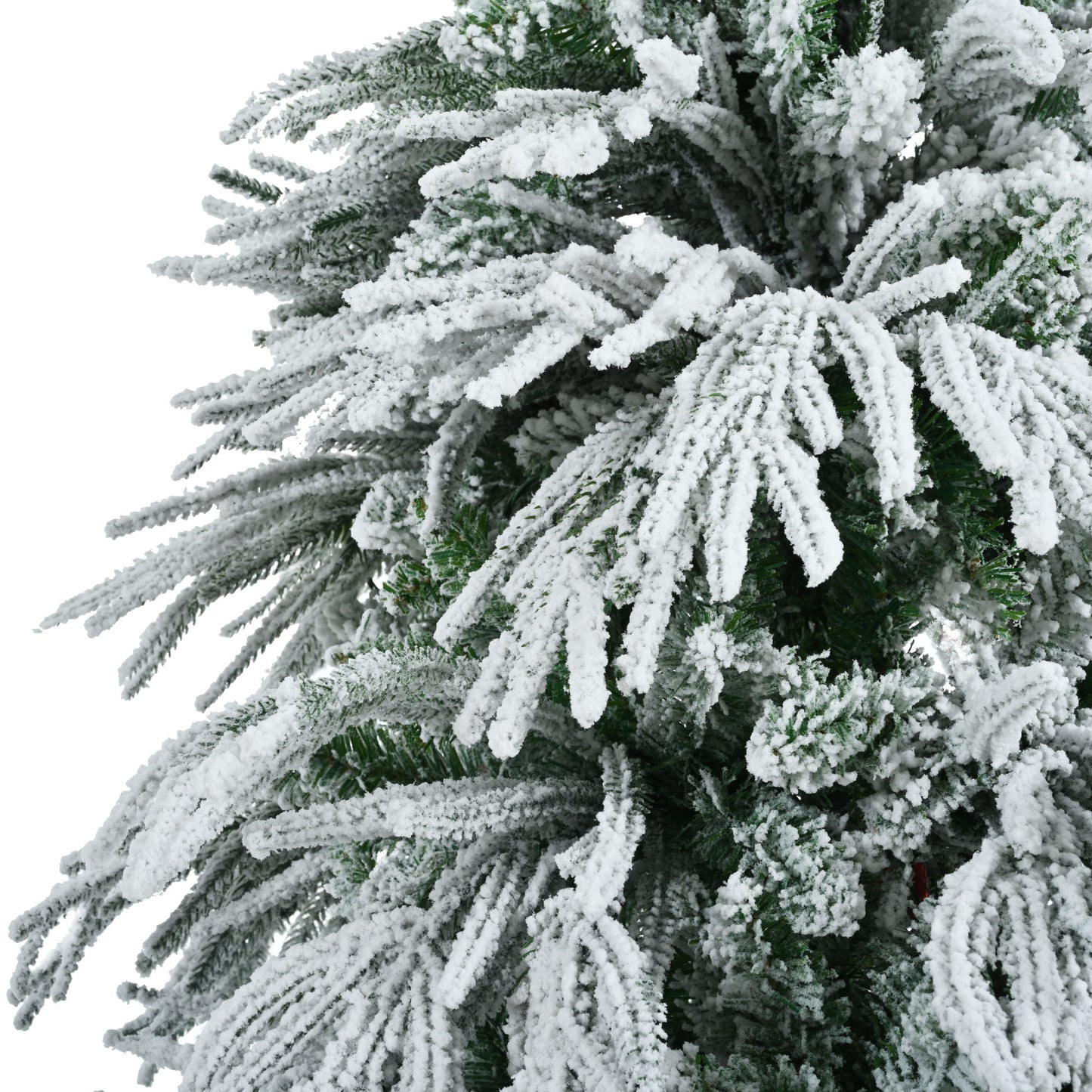 6 Feet Pre-installed Spruce Snow Cover Christmas Tree With 300 Multi-color LED Lights